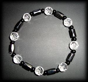 BRACELET MAGNETIQUE QUARTZ+TOURMALINE(15g/élastique)