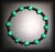 BRACELET MALACHITE+TOURMALINE(18gr/élastique)