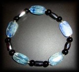 BRACELET DYSTHENE MAGNETIQUE+TOURMALINE( 20gr/élastique)
