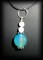 PENDENTIF AGATE BLEUE+MAGNESITE ( 10gr/2.7cm)