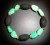 BRACELET CHRYSOPRASE+LAVE ( 30gr/élastique)