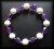 BRACELET MAGNESITE+AMETHYSTE 3 ( 20gr/élastique)