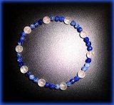 BRACELET SODALITE+QUARTZ ROSE(20gr/élastique)