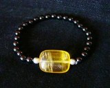 BRACELET FLUORITE JAUNE ( 12gr/élastique)