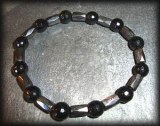 BRACELET OBSIDIENNE OEIL CELESTE MAGNETIQUE 3( 20gr/élastique)