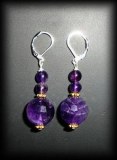 BOUCLE OREILLE AMETHYSTE FACETTE(14gr/dormeuse)