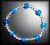 BRACELET AGATE BLEUE+QUARTZ(15gr/élastique)