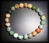 BRACELET AGATE INDIENNE ( 22gr/élastique)