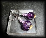 BOUCLE OREILLE AMETHYSTE 3( 10gr/dormeuse)