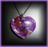 PENDENTIF COEUR AMETHYSTE(70gr/4.5cm)