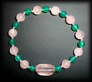 BRACELET QUARTZ ROSE+AGATE2(15gr/élastique)