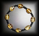 BRACELET PURE CITRINE+TOURMALINE(20gr/élastique)