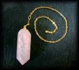 PENDULE QUARTZ ROSE MAGNETIQUE(20gr/4cm)