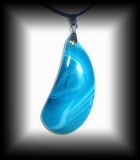 PENDENTIF AGATE BLEUE 2 (12 gr/4 cm)