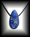 PENDENTIF AZURITE CRISTAUX2(26 gr/ 4.3 cm)