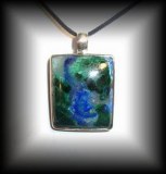 PENDENTIF AZURITE MALACHITE(15 gr/ 3 cm)