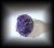 BAGUE AMETHYSTE CRISTAUX REGLABLE ( 12 gr/)