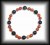 BRACELET JASPE ROUGE+OBSIDIENNE OEIL CELESTE(23gr/élastique)