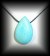 PENDENTIF CHRYSOCOLLE MAGNESIUM...RARE !!! ( 11 gr/3.6 cm)