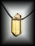 PENDENTIF CITRINE BITERMINE (RARE DE CETTE TAILLE!!!)(25 gr/4.4 cm)