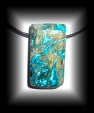 PENDENTIF CHRYSOCOLLE RECTANGLE(20 gr/4 cm)