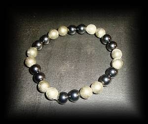 BRACELET PYRITE MAGNETIQUE (LE TOP!!!)( 24 gr/élastique)