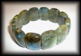 BRACELET LABRADORITE PLAQUETTE(90 gr/élastique)