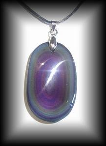 Pendentif obsidienne œil céleste : pierre de protection puissante